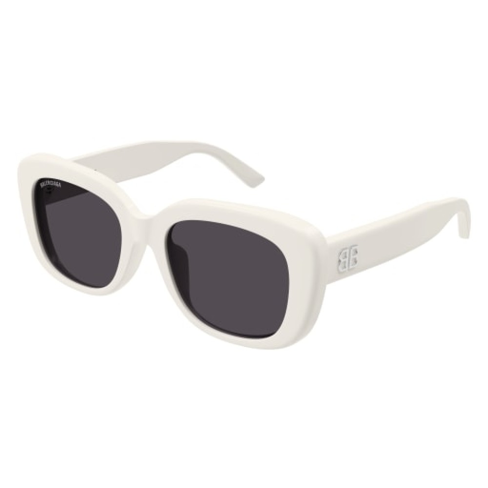 Balenciaga BB0294SK - 003 - 55 Okulary przeciwsłoneczne Biały Kwadratowy