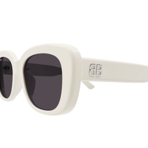 Balenciaga BB0294SK - 003 - 55 Okulary przeciwsłoneczne Biały Kwadratowy