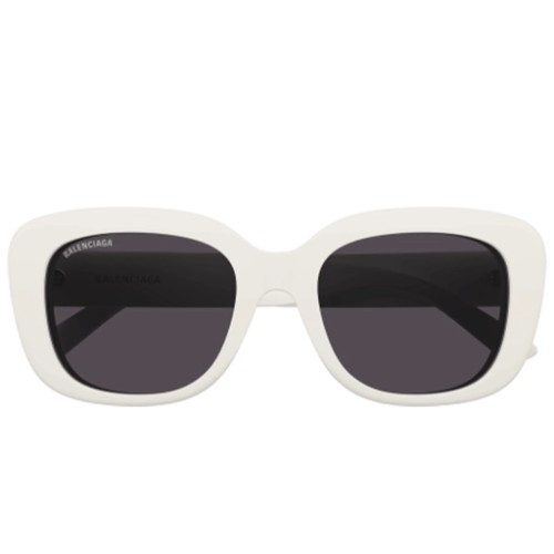 Balenciaga BB0294SK - 003 - 55 Okulary przeciwsłoneczne Biały Kwadratowy