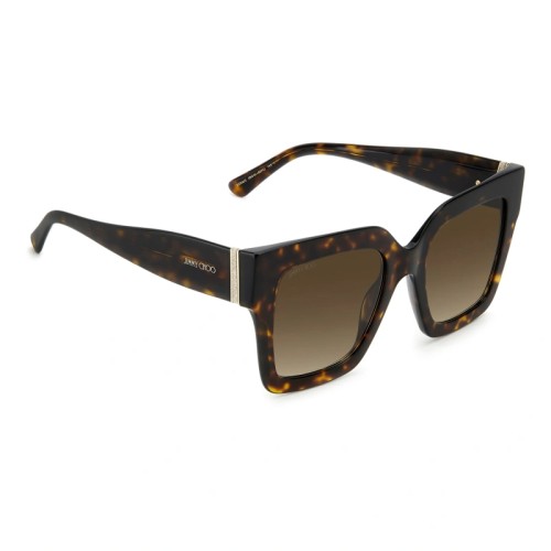 Jimmy Choo EDNA/S - 086HA - 52 Okulary przeciwsłoneczne Havanna Kwadratowy