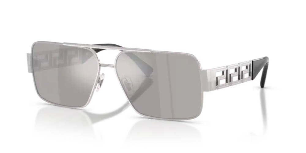 VERSACE VE2290 - 10016G - 61 Okulary przeciwsłoneczne Srebrny Prostokątny