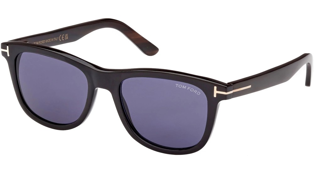 Tom Ford FT1046-Private Collection REAL HORN - 63V - 53 Okulary przeciwsłoneczne Czarny Kanciaste
