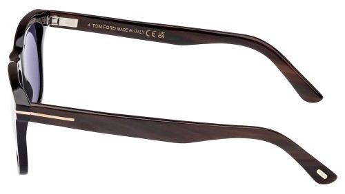 Tom Ford FT1046-Private Collection REAL HORN - 63V - 53 Okulary przeciwsłoneczne Czarny Kanciaste