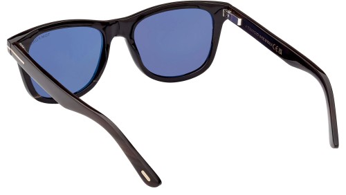Tom Ford FT1046-Private Collection REAL HORN - 63V - 53 Okulary przeciwsłoneczne Czarny Kanciaste