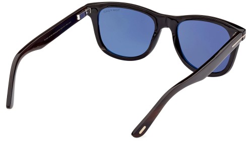 Tom Ford FT1046-Private Collection REAL HORN - 63V - 53 Okulary przeciwsłoneczne Czarny Kanciaste