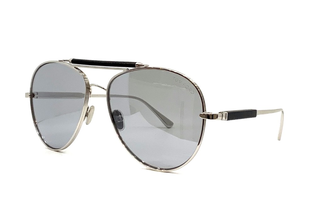 Tom Ford TOM N.16-Private Collection - 18D - 60 - Z SOCZEWKAMI FOTOCHROMOWYMI Okulary przeciwsłoneczne Srebrny Pilotki (aviator)