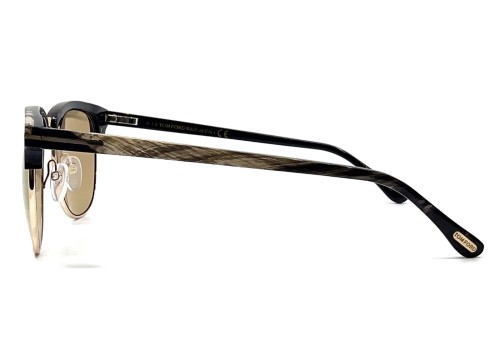 Tom Ford TOM N.17-Private Collection REAL HORN - 63H - 53 - Z SOCZEWKAMI FOTOCHROMOWYMI Okulary przeciwsłoneczne Czarny Browline