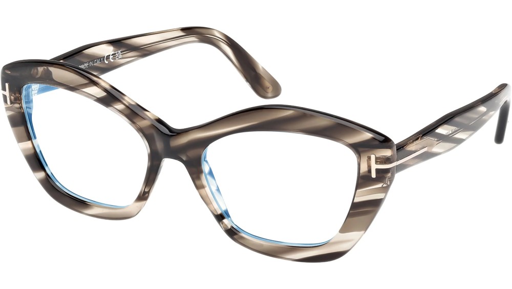 Tom Ford FT6044-B - 056 - 54 - Z SOCZEWKAMI Z FILTREM ŚWIATŁA NIEBIESKO-FIOLETOWEGO Oprawki korekcyjne Kocie oczy
