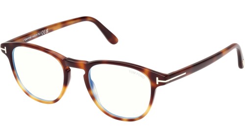 Tom Ford FT5899-B - 056 - 48 - Z SOCZEWKAMI Z FILTREM ŚWIATŁA NIEBIESKO-FIOLETOWEGO Oprawki korekcyjne Panto / zaokrąglony