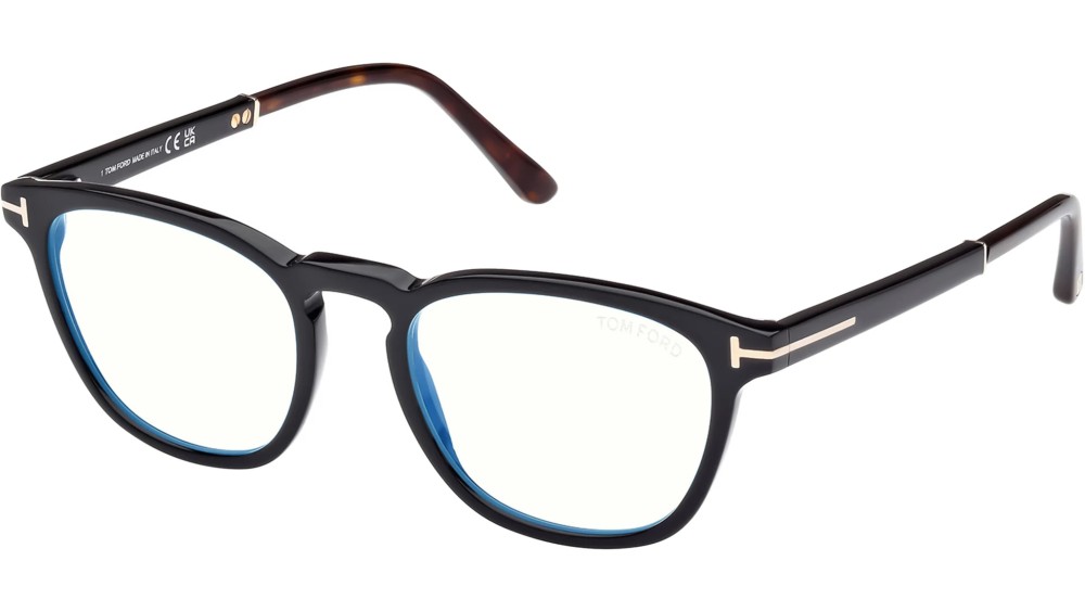 Tom Ford FT5890-B - 005 - 51 - Z SOCZEWKAMI Z FILTREM ŚWIATŁA NIEBIESKO-FIOLETOWEGO Oprawki korekcyjne Okrągły