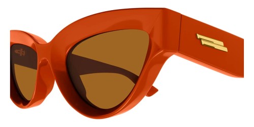 Bottega Veneta BV1249S - 004 - 53 Okulary przeciwsłoneczne Pomarańczowy Kocie oczy