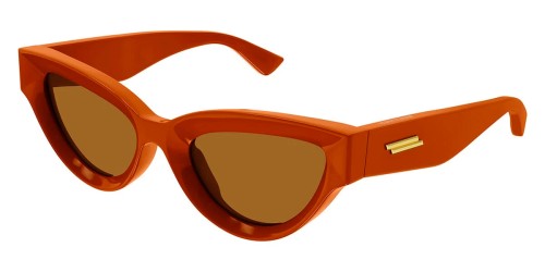 Bottega Veneta BV1249S - 004 - 53 Okulary przeciwsłoneczne Pomarańczowy Kocie oczy