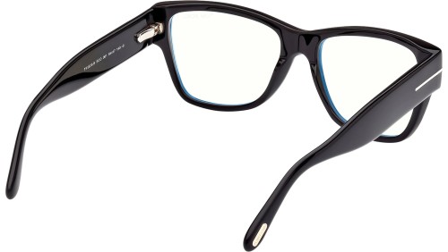 Tom Ford FT5878-B - 001 - 55 - Z SOCZEWKAMI Z FILTREM ŚWIATŁA NIEBIESKO-FIOLETOWEGO Oprawki korekcyjne Czarny Kocie oczy