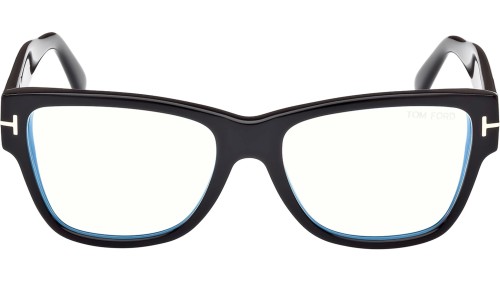 Tom Ford FT5878-B - 001 - 55 - Z SOCZEWKAMI Z FILTREM ŚWIATŁA NIEBIESKO-FIOLETOWEGO Oprawki korekcyjne Czarny Kocie oczy