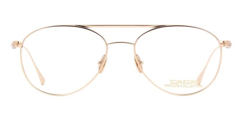 Tom Ford FT5716-Private Collection - 028 - 54 Oprawki korekcyjne Różowe złoto Pilotki (aviator)