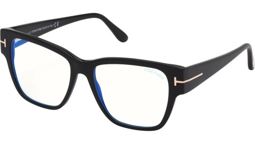 Tom Ford FT5745-B - 001 - 54 - Z SOCZEWKAMI Z FILTREM ŚWIATŁA NIEBIESKO-FIOLETOWEGO Oprawki korekcyjne Czarny Kanciaste