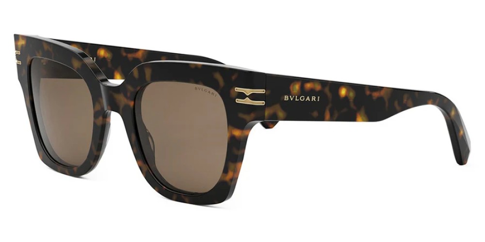 Bvlgari BV40013I ZERO1 - 52E - 49 Okulary przeciwsłoneczne Havanna Kanciaste