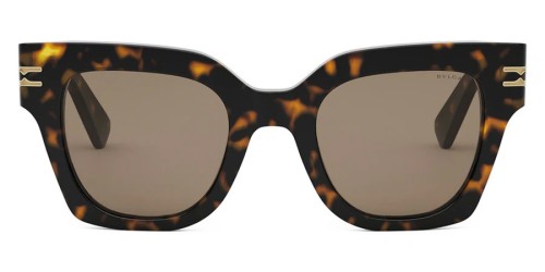 Bvlgari BV40013I ZERO1 - 52E - 49 Okulary przeciwsłoneczne Havanna Kanciaste