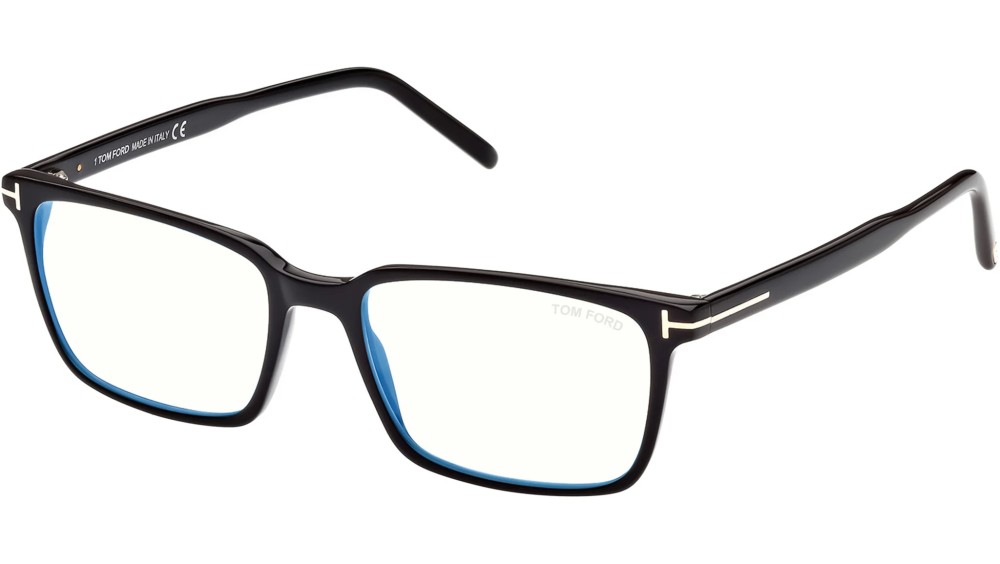 Tom Ford FT5802-B - 001 - 53 - Z SOCZEWKAMI Z FILTREM ŚWIATŁA NIEBIESKO-FIOLETOWEGO Oprawki korekcyjne Kanciaste