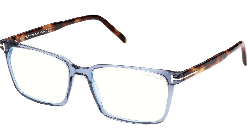 Tom Ford FT5802-B - 090 - 55 - Z SOCZEWKAMI Z FILTREM ŚWIATŁA NIEBIESKO-FIOLETOWEGO Oprawki korekcyjne Kanciaste