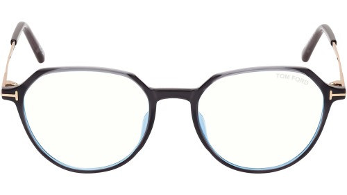 Tom Ford FT5875-B - 020 - 52 - Z SOCZEWKAMI Z FILTREM ŚWIATŁA NIEBIESKO-FIOLETOWEGO Oprawki korekcyjne Okrągły