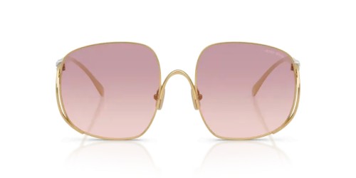 MIU MIU MU A57S - 5AK40S - 57 Okulary przeciwsłoneczne Złoty Kanciaste