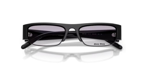 MIU MIU MU B07S - 16K04O - 51 Okulary przeciwsłoneczne Czarny Prostokątny