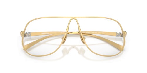 MIU MIU A56S - 5AK08N - 66 - Z SOCZEWKAMI Z FILTREM ŚWIATŁA NIEBIESKO-FIOLETOWEGO Okulary przeciwsłoneczne Złoty Pilotki (aviator)