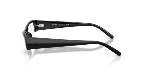 MIU MIU MU B07S - 16K08N - 51 - Z SOCZEWKAMI Z FILTREM ŚWIATŁA NIEBIESKO-FIOLETOWEGO Okulary przeciwsłoneczne Czarny Prostokątny