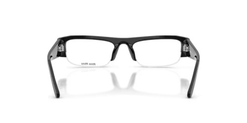 MIU MIU MU B07S - 16K08N - 51 - Z SOCZEWKAMI Z FILTREM ŚWIATŁA NIEBIESKO-FIOLETOWEGO Okulary przeciwsłoneczne Czarny Prostokątny