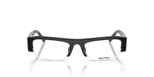 MIU MIU MU B07S - 16K08N - 51 - Z SOCZEWKAMI Z FILTREM ŚWIATŁA NIEBIESKO-FIOLETOWEGO Okulary przeciwsłoneczne Czarny Prostokątny