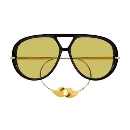 Bottega Veneta BV1273S - 003 - 63 Okulary przeciwsłoneczne Czarny Pilotki (aviator)