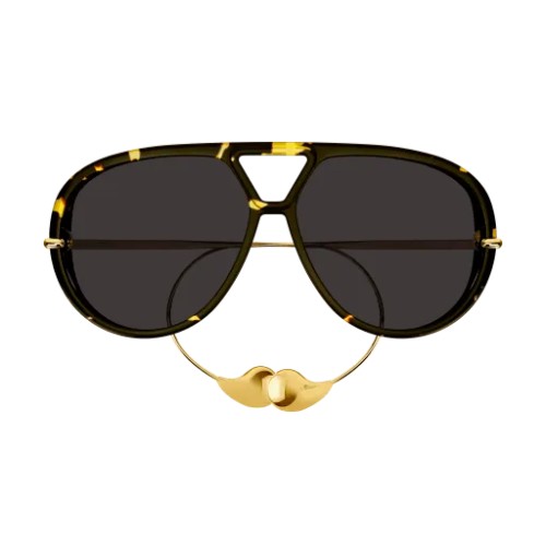 Bottega Veneta BV1273S - 005 - 63 Okulary przeciwsłoneczne Havanna Pilotki (aviator)