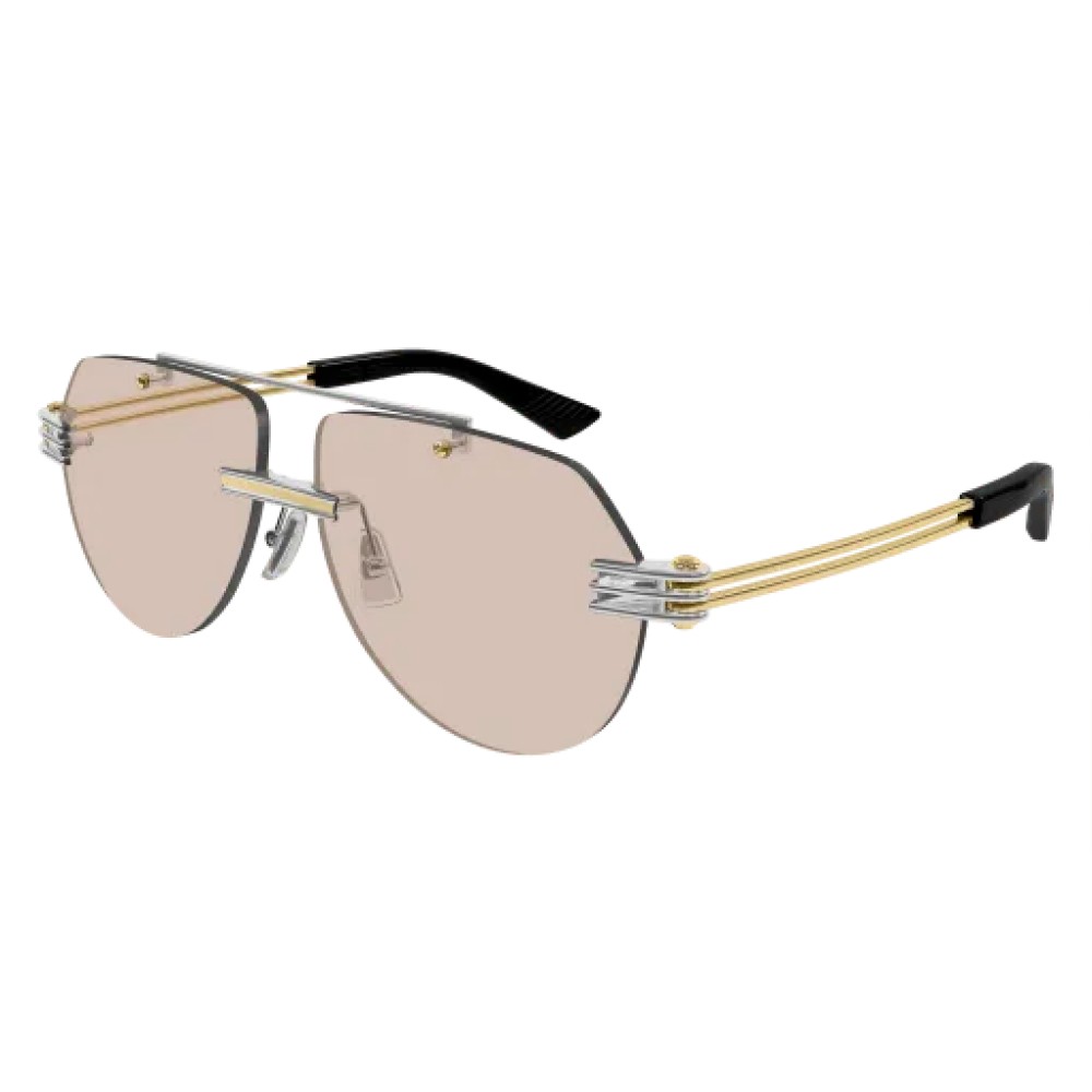 Bottega Veneta BV1342S - 002 - 59 Okulary przeciwsłoneczne Pilotki (aviator)