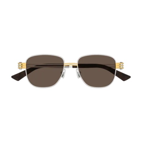 Bottega Veneta BV1380S - 001 - 51 Okulary przeciwsłoneczne Srebrny Kanciaste
