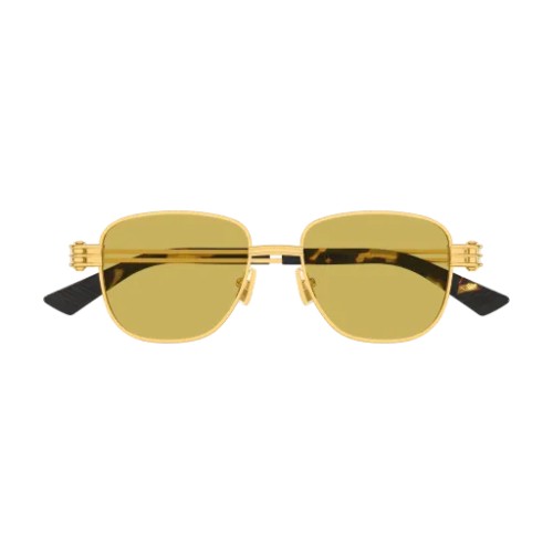 Bottega Veneta BV1380S - 002 - 51 Okulary przeciwsłoneczne Złoty Kanciaste
