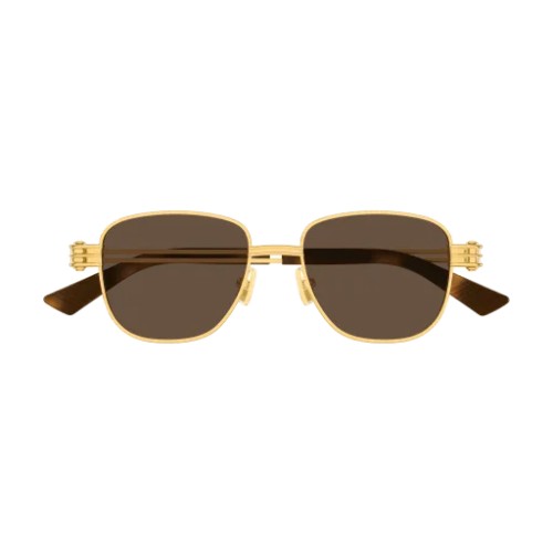 Bottega Veneta BV1380S - 003 - 51 Okulary przeciwsłoneczne Złoty Kanciaste