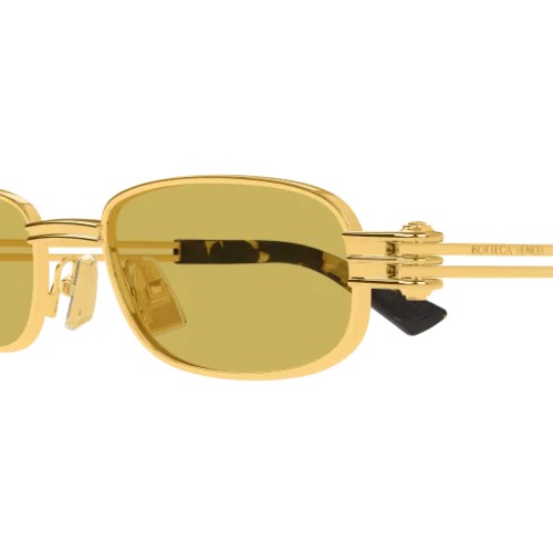 Bottega Veneta BV1381S - 002 - 50 Okulary przeciwsłoneczne Złoty Owalny