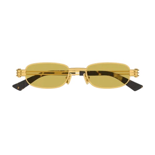 Bottega Veneta BV1381S - 002 - 50 Okulary przeciwsłoneczne Złoty Owalny