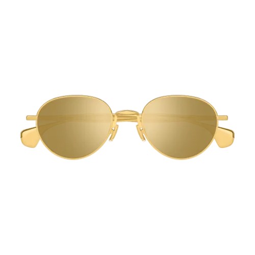 Bottega Veneta BV1396S - 002 - 50 Okulary przeciwsłoneczne Złoty Owalny