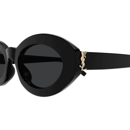 Saint Laurent SL M136 - 001 - 52 Okulary przeciwsłoneczne Czarny Owalny