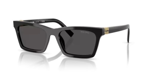 MIU MIU MU A05S - 16K08Z - 55 Okulary przeciwsłoneczne Czarny Prostokątny