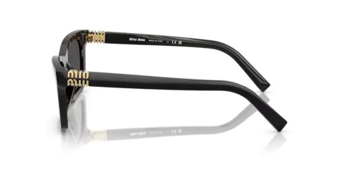 MIU MIU MU A05S - 16K08Z - 55 Okulary przeciwsłoneczne Czarny Prostokątny