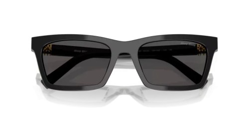 MIU MIU MU A05S - 16K08Z - 55 Okulary przeciwsłoneczne Czarny Prostokątny