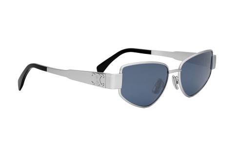 Celine CL40293U - 16V - 55 Okulary przeciwsłoneczne Srebrny Kocie oczy