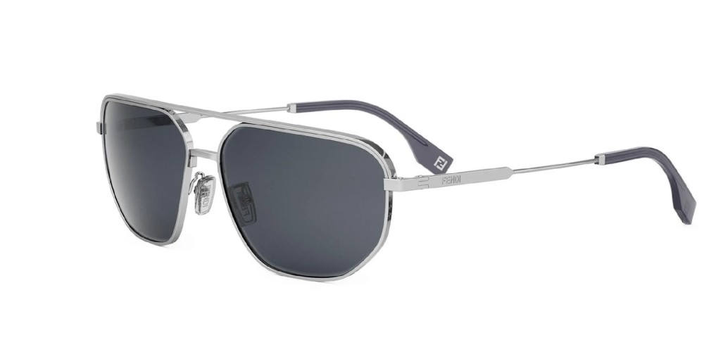 Fendi FE40154U - 16A - 61 Okulary przeciwsłoneczne Srebrny Pilotki (aviator)