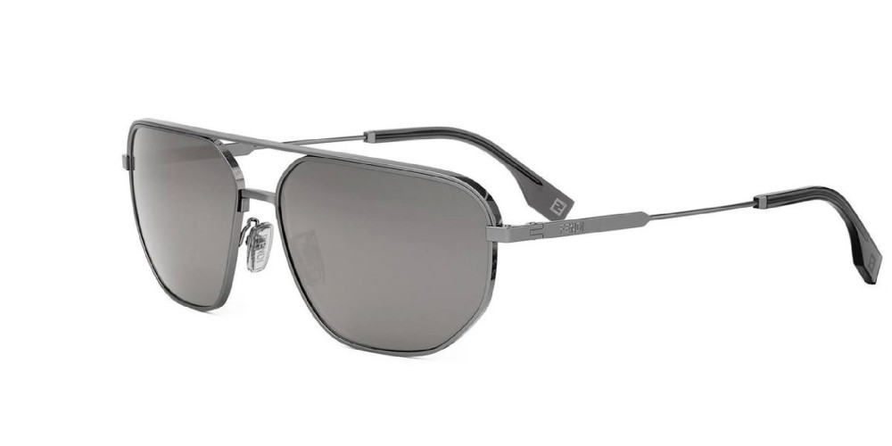 Fendi FE40154U - 12C - 61 Okulary przeciwsłoneczne Srebrny Pilotki (aviator)