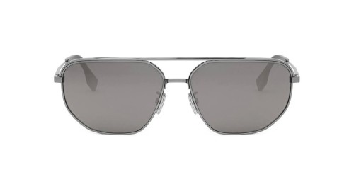 Fendi FE40154U - 12C - 61 Okulary przeciwsłoneczne Srebrny Pilotki (aviator)