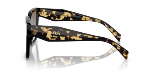 PRADA PR 24ZS ​ - ​1AB0A7 - ​56 Okulary przeciwsłoneczne Czarny Kanciaste