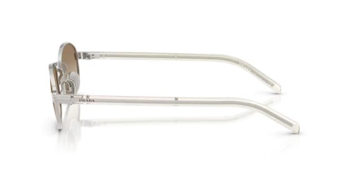 PRADA PR B53S - 1BC80K - 52 Okulary przeciwsłoneczne Srebrny Owalny